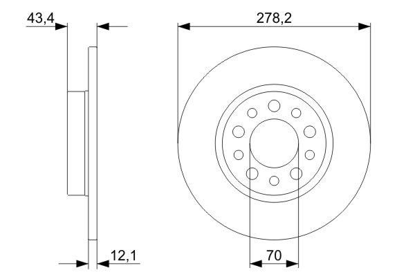 Тормозной диск BOSCH 0 986 479 378