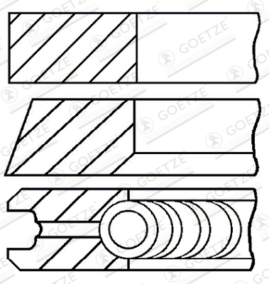 Комплект поршневых колец GOETZE ENGINE 08-990105-00