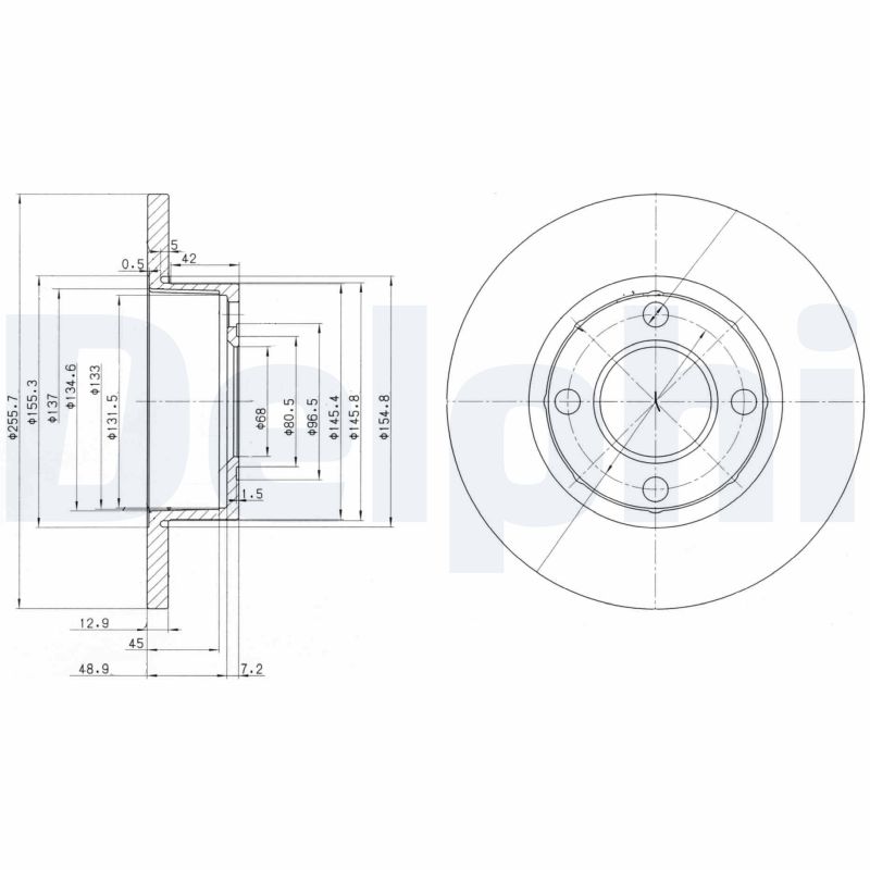 Тормозной диск DELPHI BG2752