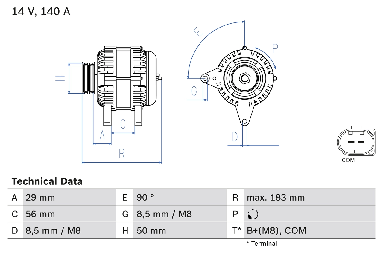 Генератор BOSCH 0 986 083 530
