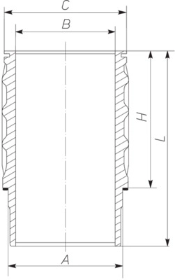 Гильза цилиндра MAHLE/KNECHT 061 LW 00101 000