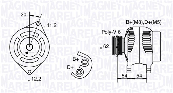 Генератор MAGNETI MARELLI 063321807010