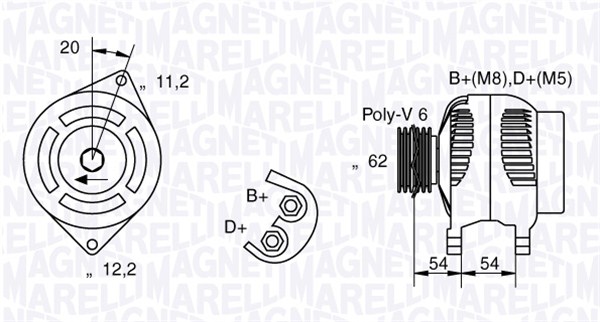 Генератор MAGNETI MARELLI 063321860010