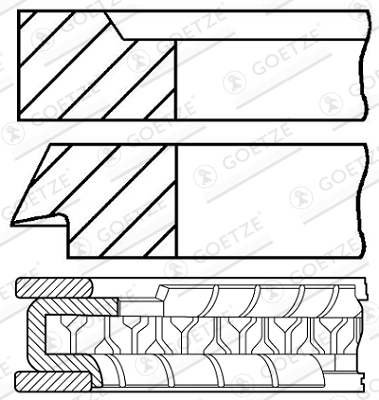 Комплект поршневых колец GOETZE ENGINE 08-109000-10