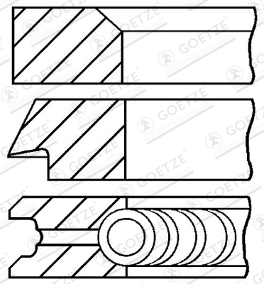 Комплект поршневых колец GOETZE ENGINE 08-215308-10