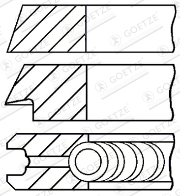 Комплект поршневых колец GOETZE ENGINE 08-409000-00