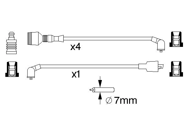 Комплект проводов зажигания BOSCH 0 986 357 014
