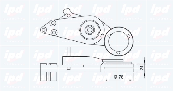 Натяжитель ремня клиновой зубча IPD 15-3374