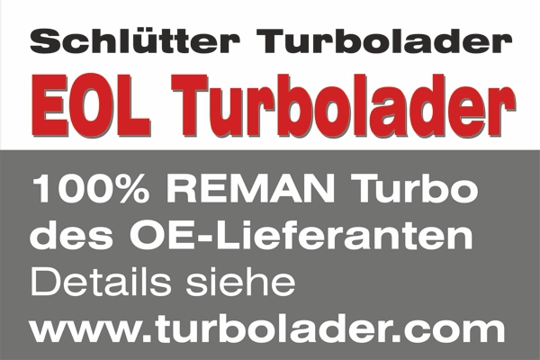 Компрессор наддув end of life turbocharger - original schlütter reman SCHLÜTTER TURBOLADER 172-06690EOL