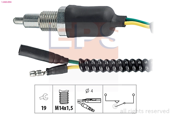Выключатель фара заднего хода made in italy - oe equivalent EPS 1.860.094