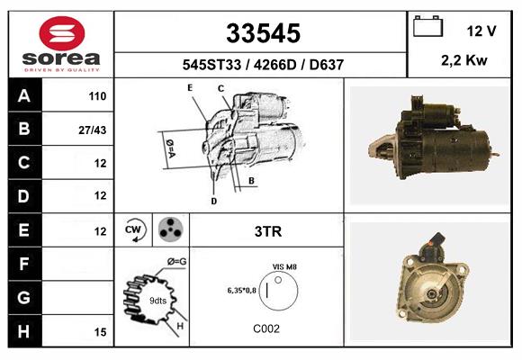Стартер EAI 33545