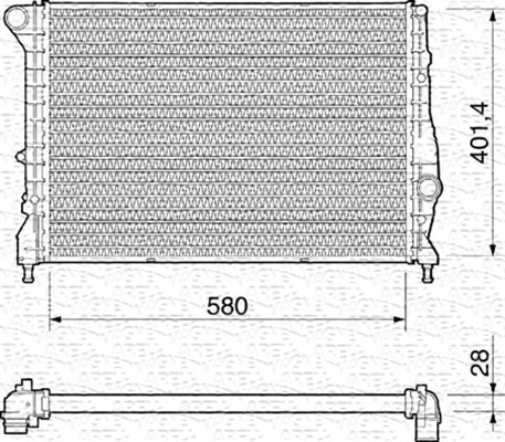 Радиатор охлаждение двигателя MAGNETI MARELLI 350213193000