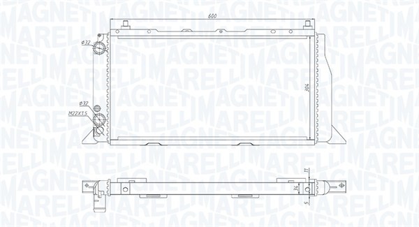 Радиатор охлаждение двигателя MAGNETI MARELLI 350213406000