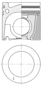 Поршень KOLBENSCHMIDT 41088600