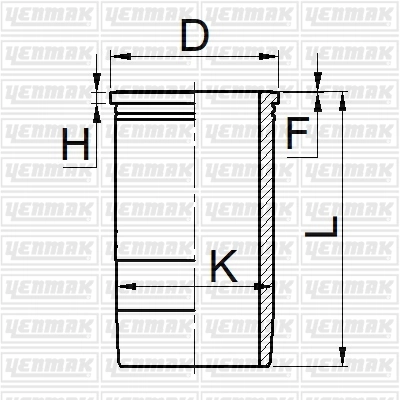 Гильза цилиндра YENMAK 51-05598-000