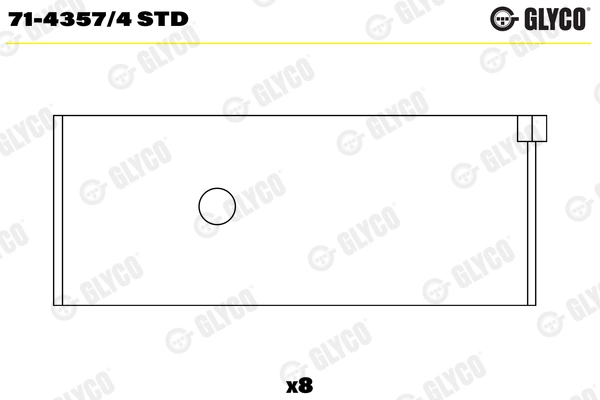 Шатунный подшипник GLYCO 71-4357/4 STD