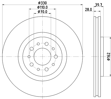 Тормозной диск pro HELLA/BEHR/PAGID 8DD 355 118-751