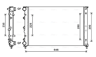 Радиатор охлаждение двигателя AVA QUALITY COOLING AL2144