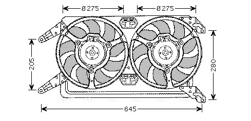 Вентилятор охлаждение двигателя AVA QUALITY COOLING AL7513