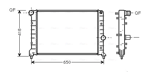 Радиатор охлаждение двигателя AVA QUALITY COOLING ALA2083