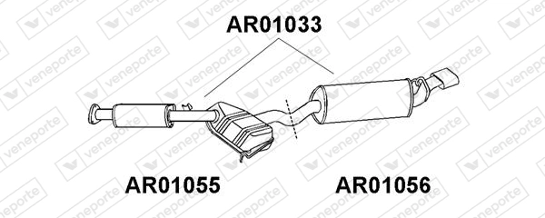 Глушитель выхлопных газов конечный VENEPORTE AR01056