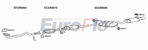 Система выпуска ог EUROFLO AR14620 1001B