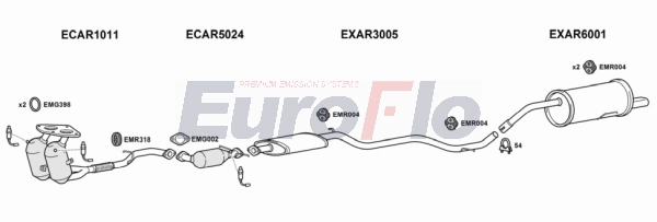 Система выпуска ог EUROFLO AR15616 3001B