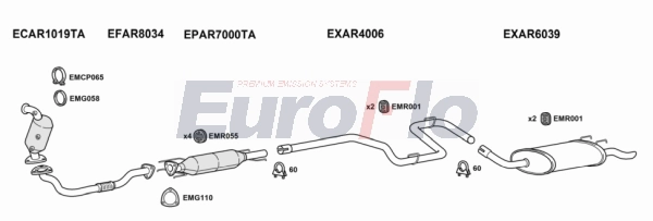 Система выпуска ог EUROFLO AR15919D 3001A