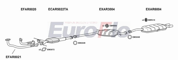 Система выпуска ог EUROFLO AR16630 2001B