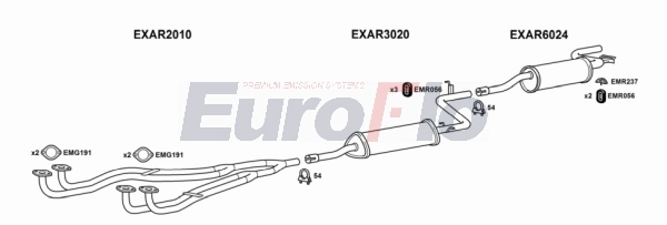 Система выпуска ог EUROFLO AR3317 3004A