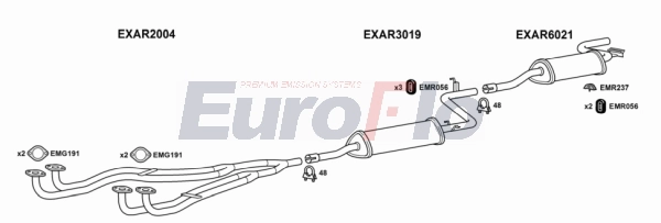 Система выпуска ог EUROFLO ARSPR15 4001