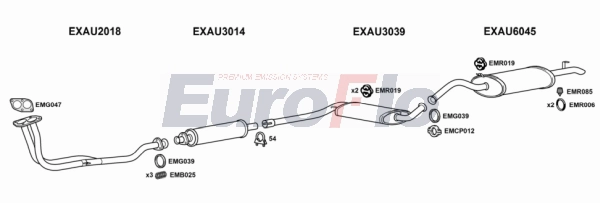 Система выпуска ог EUROFLO AU10021 3001B