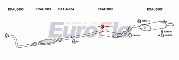 Система выпуска ог EUROFLO AU10025D 3001B