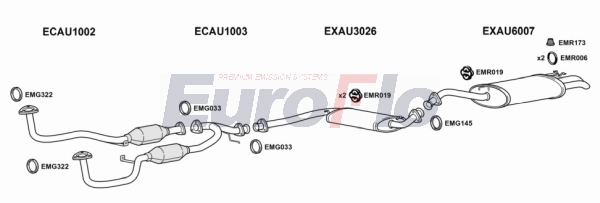 Система выпуска ог EUROFLO AU10028 2001B