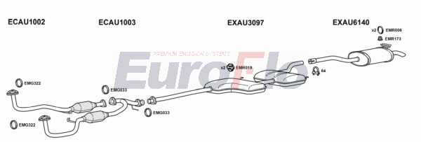 Система выпуска ог EUROFLO AU10028 3004