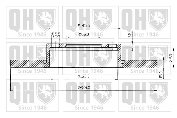 Тормозной диск QUINTON HAZELL BDC3824