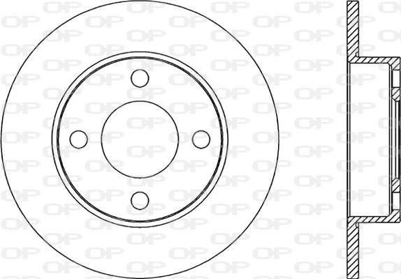 Тормозной диск coated OPEN PARTS BDR2045.10