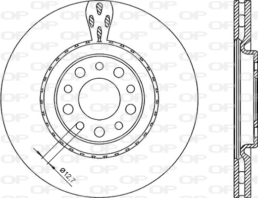 Тормозной диск coated OPEN PARTS BDR2254.20