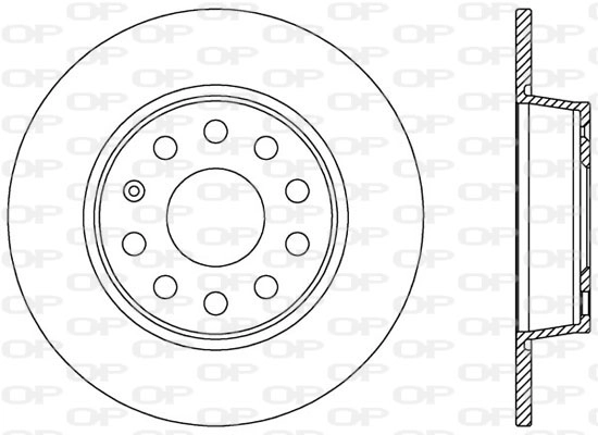 Тормозной диск coated OPEN PARTS BDR2539.10