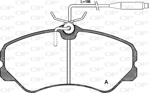 Комплект тормозных колодок дисковый тормоз OPEN PARTS BPA0261.02