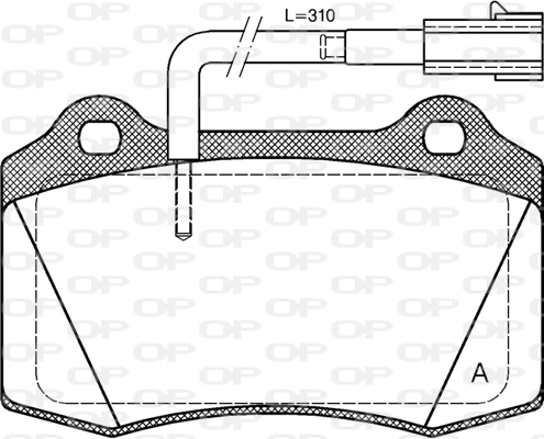 Комплект тормозных колодок дисковый тормоз OPEN PARTS BPA0434.32