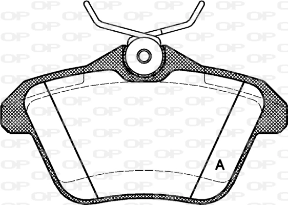 Комплект тормозных колодок дисковый тормоз OPEN PARTS BPA0581.10