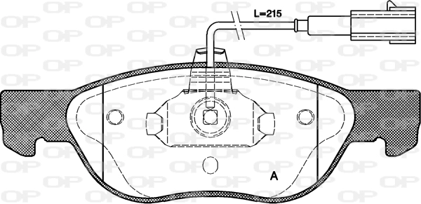 Комплект тормозных колодок дисковый тормоз OPEN PARTS BPA0587.22