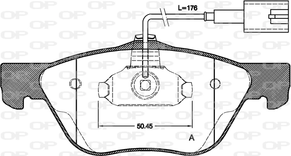 Комплект тормозных колодок дисковый тормоз OPEN PARTS BPA0589.32
