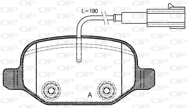 Комплект тормозных колодок дисковый тормоз OPEN PARTS BPA0727.02