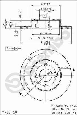 Тормозной диск BRECO BS 7300