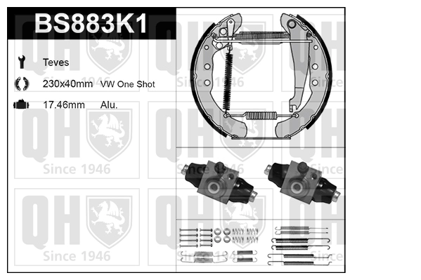 Комплект тормозных колодок QUINTON HAZELL BS883K1