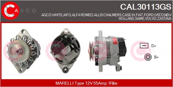 Генератор genuine CASCO CAL30113GS