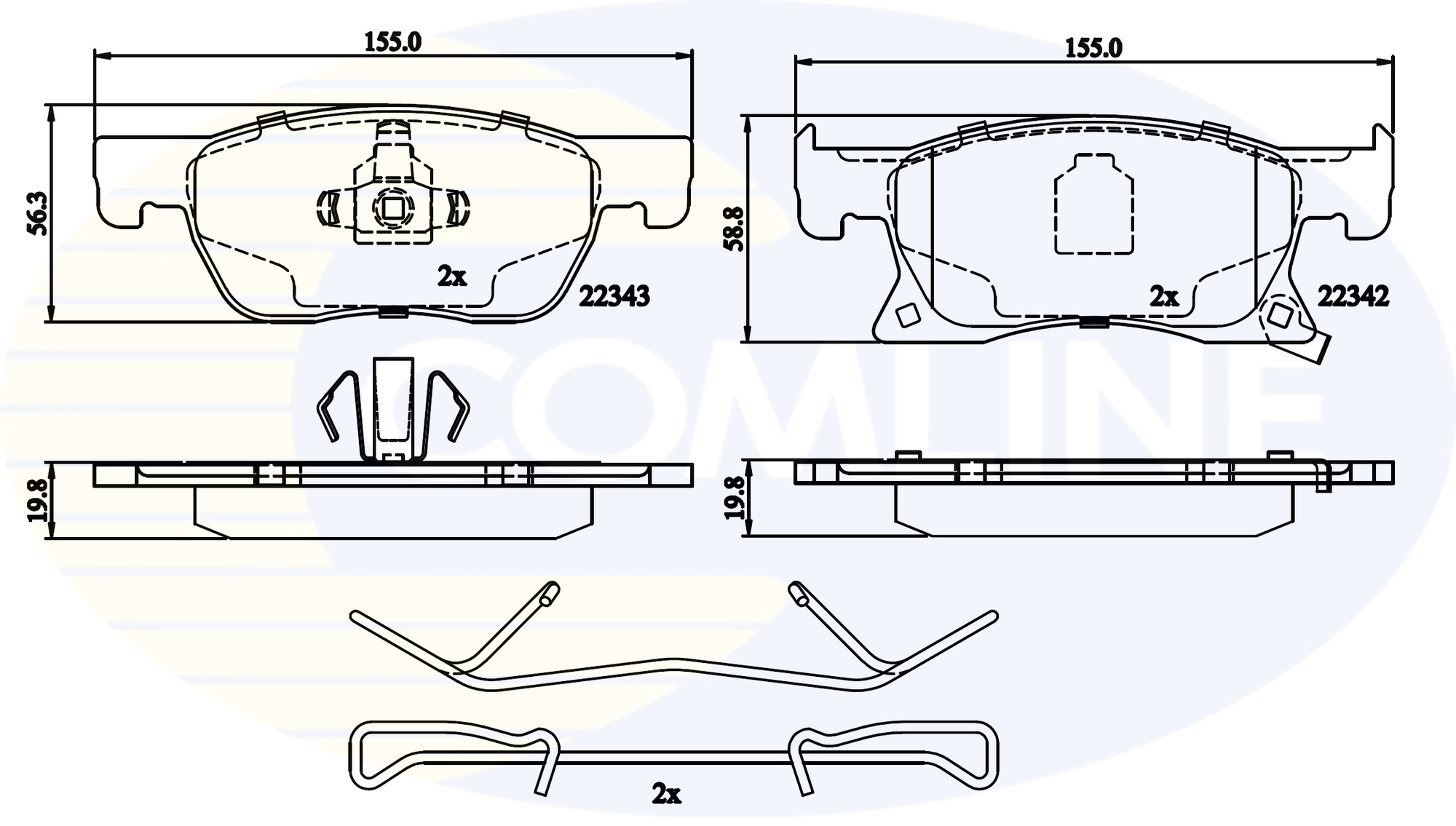 Комплект тормозных колодок дисковый тормоз comline COMLINE CBP32306