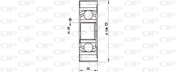 Шарнирный комплект приводной вал OPEN PARTS CVJ5412.20